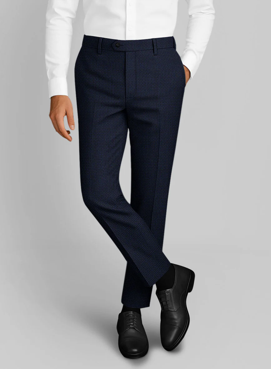 Napolean Vionnet Interweave Blue Wool Suit - Image 5