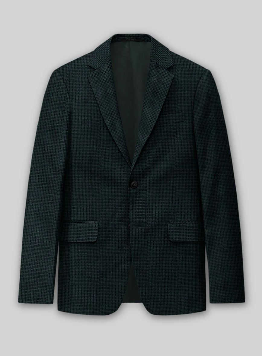 Napolean Vionnet Interweave Green Wool Suit - Image 3