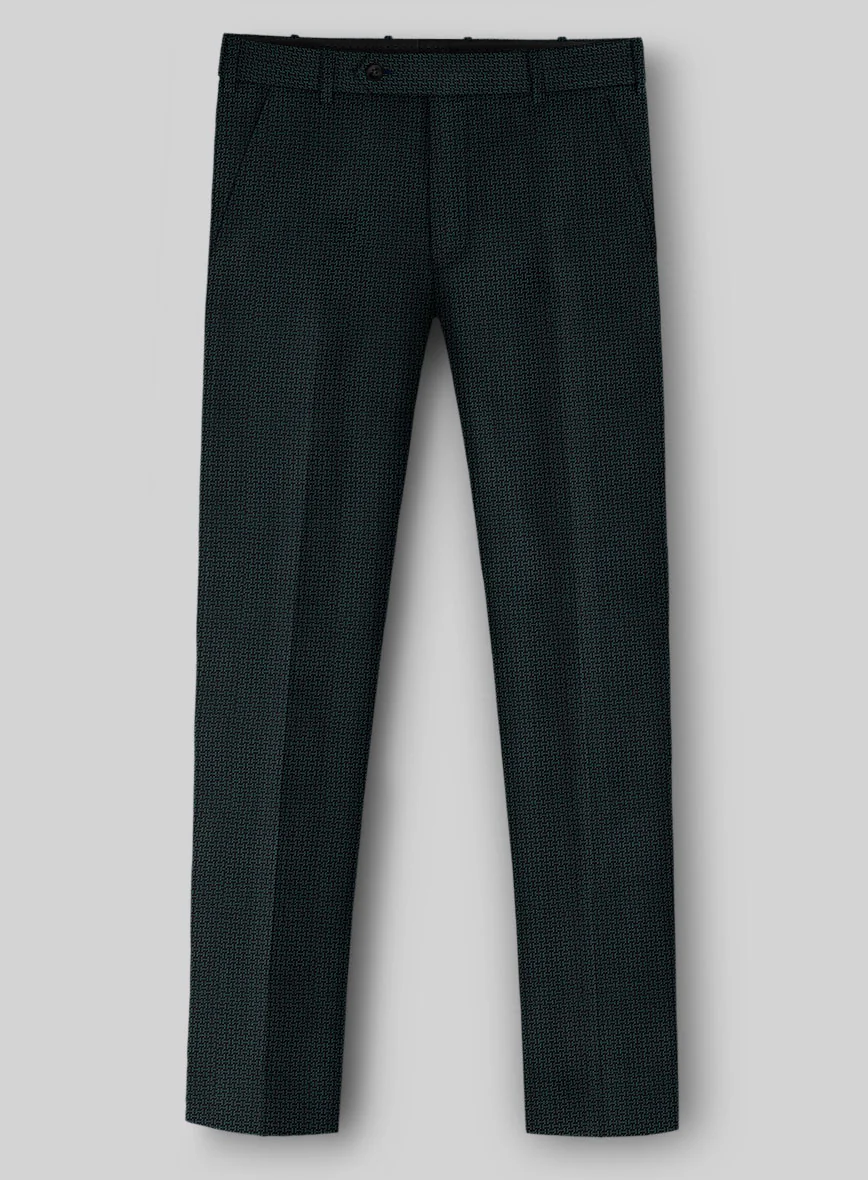 Napolean Vionnet Interweave Green Wool Suit - Image 5