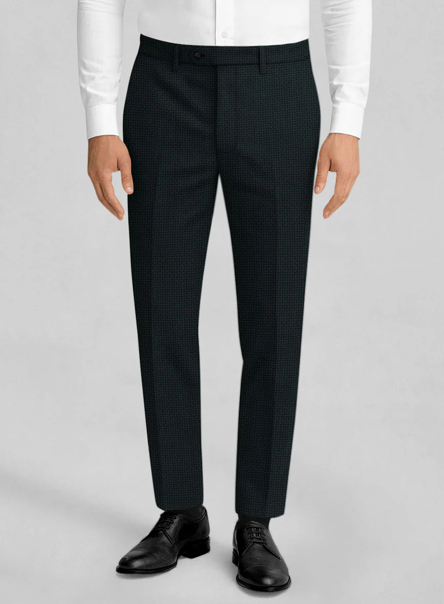 Napolean Vionnet Interweave Green Wool Suit - Image 6