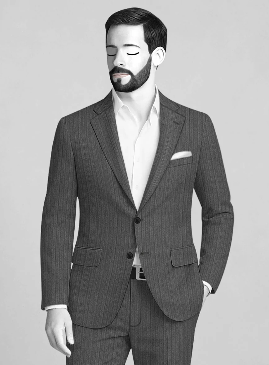 Napolean Vistano Stripe Wool Jacket - Image 2