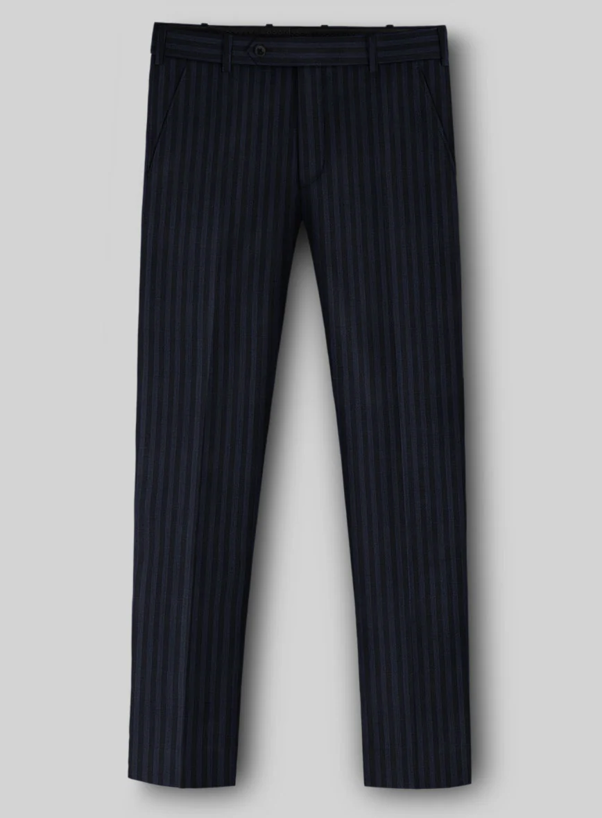Napolean Vittore Stripe Ink Blue Wool Suit - Image 4