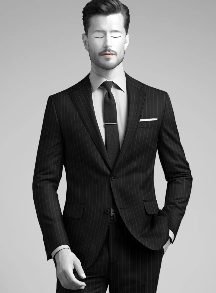 Napolean Windsor Black Stripe Wool Jacket - Image 2
