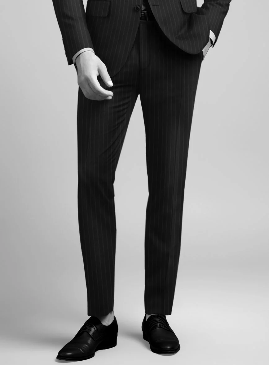 Napolean Windsor Black Stripe Wool Pants - Image 2