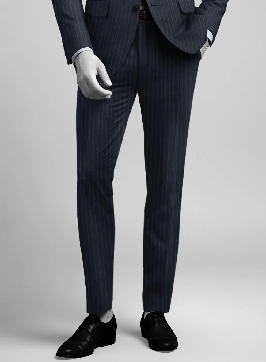 Napolean Windsor Blue Stripe Wool Suit - Image 5