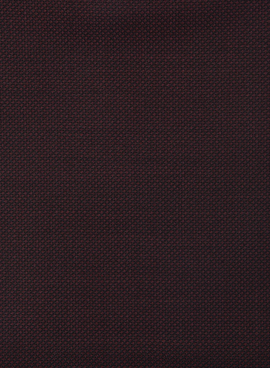 Napolean Wine Birdseye Wool Tuxedo Jacket - Image 3
