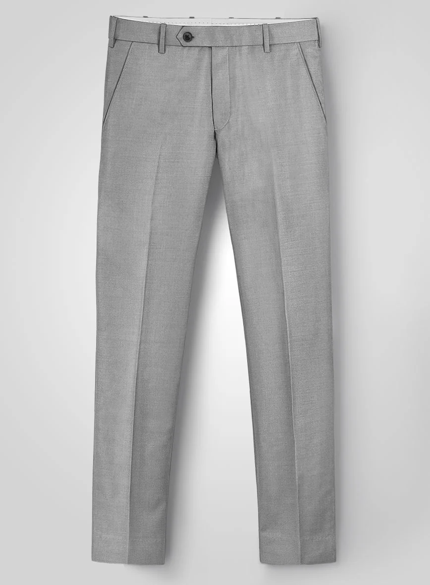 Napolean Worsted Light Gray Wool Pants - Image 2