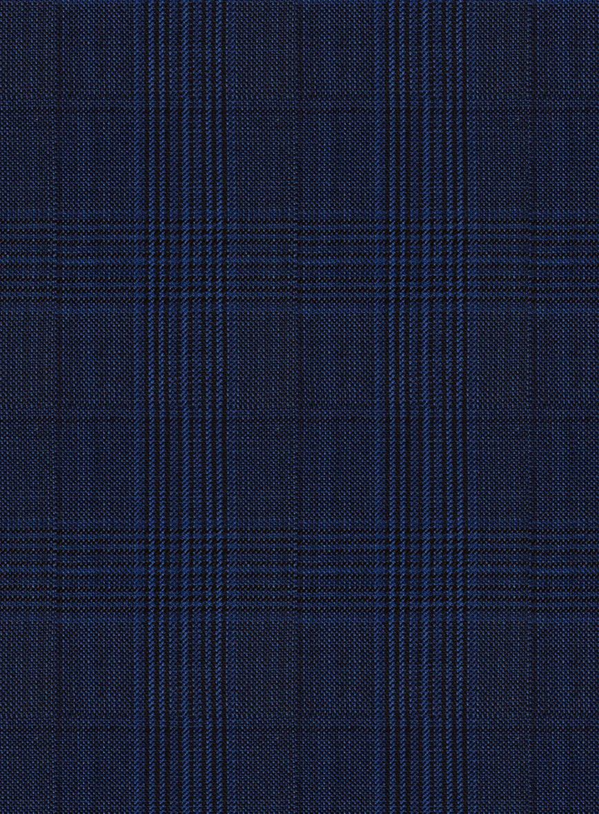 Napolean Xina Tartan Blue Wool Jacket - Image 3
