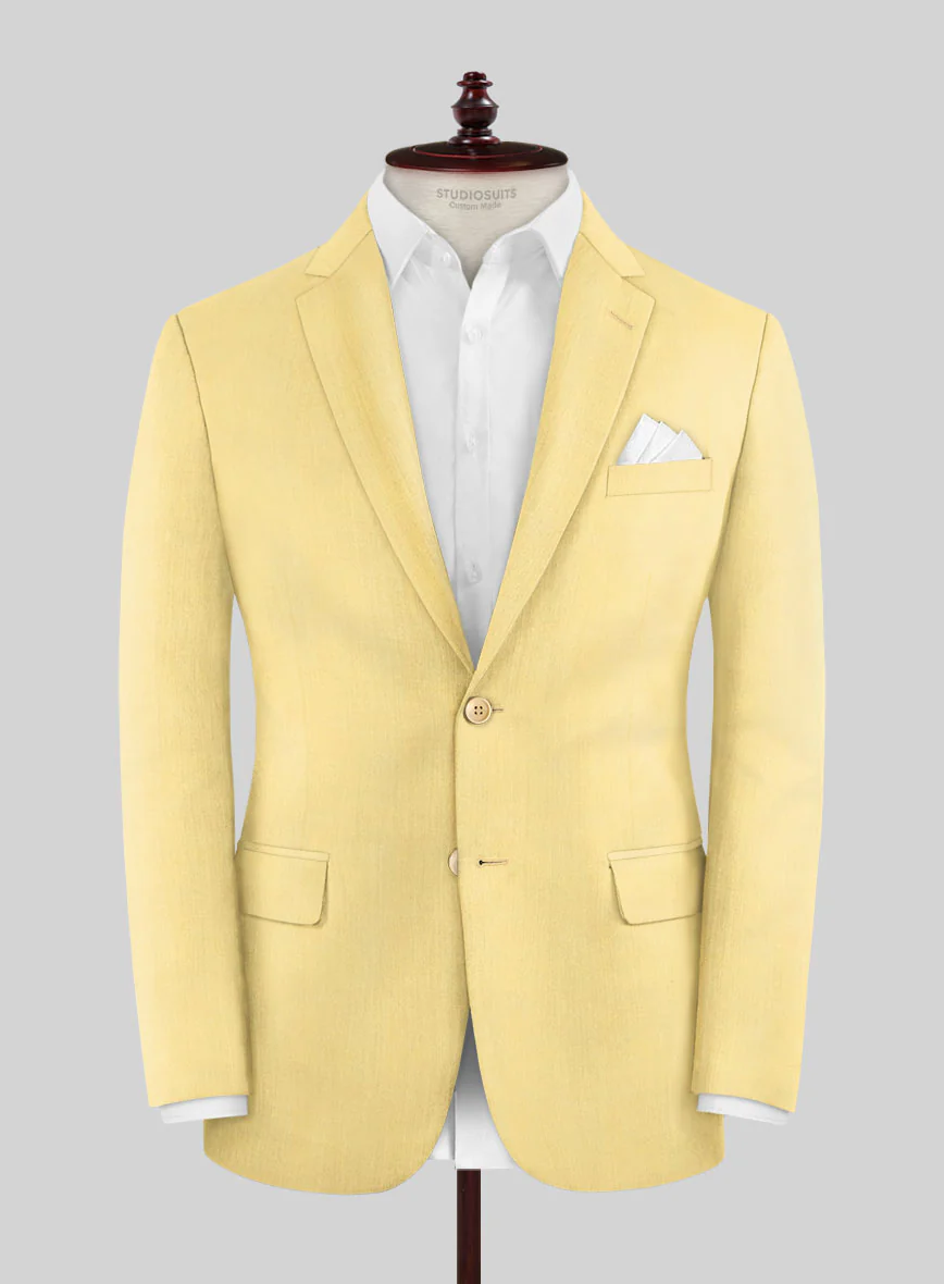 Napolean Yellow Wool Jacket - Image 3