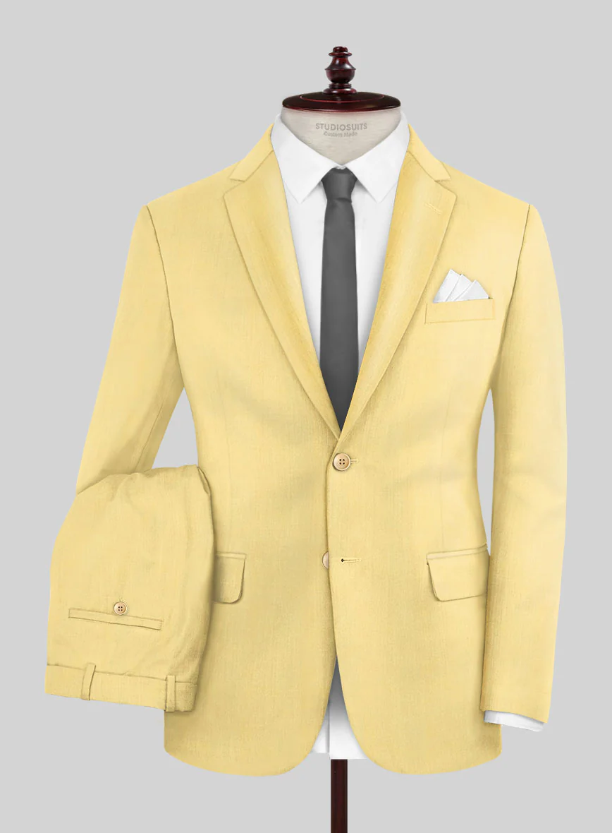 Napolean Yellow Wool Suit - Image 2