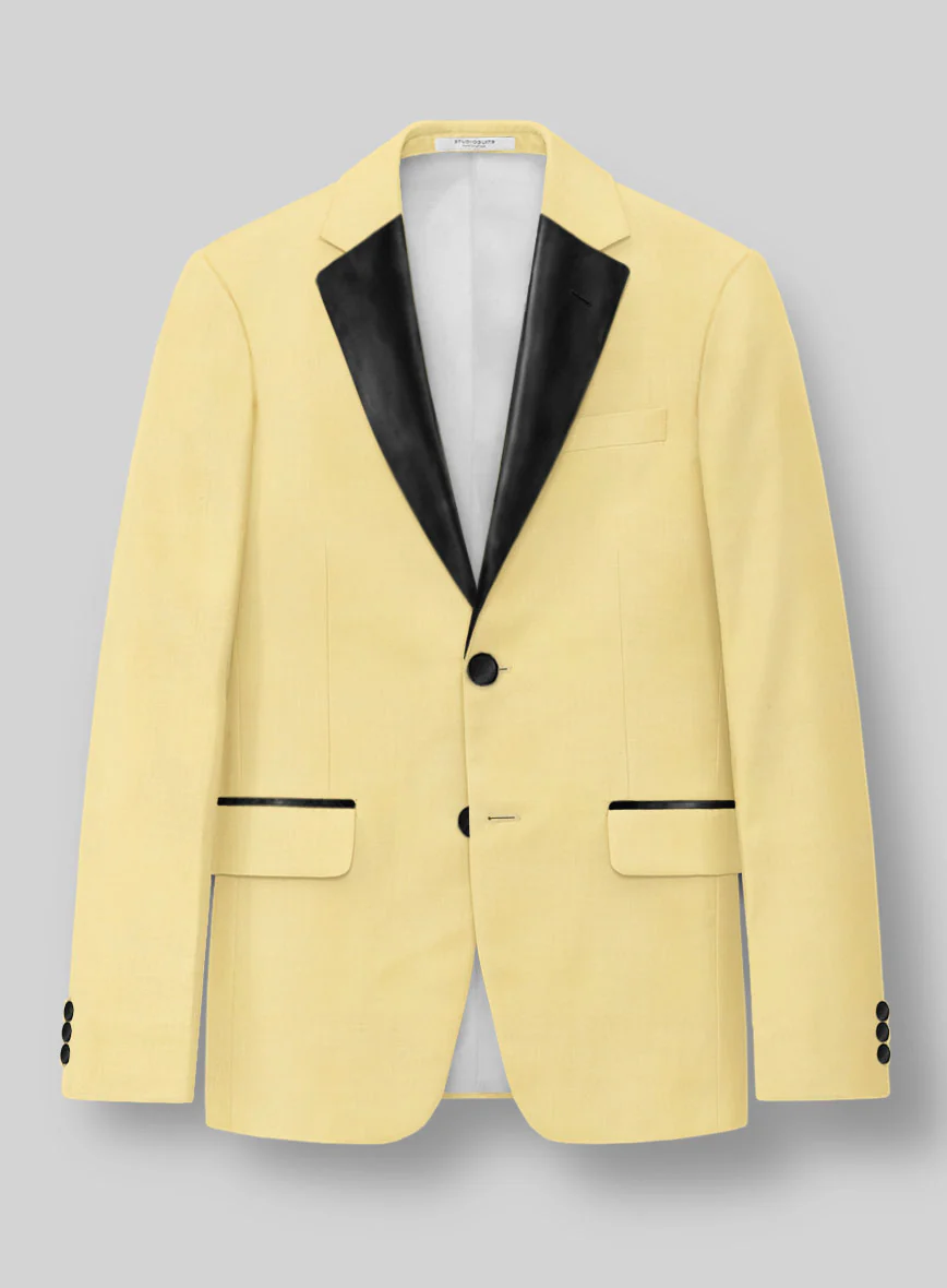 Napolean Wool Yellow Tuxedo Suit - Image 5