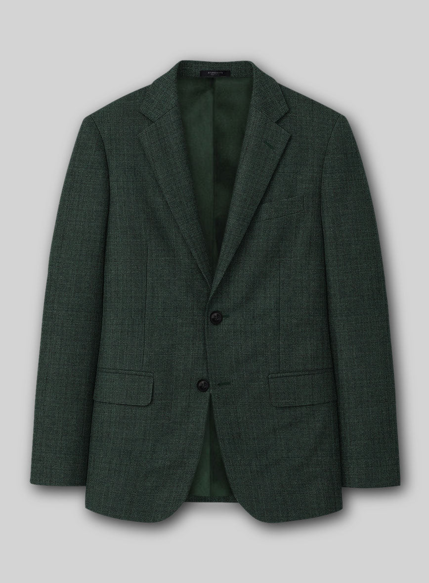 Napolean Zervano Sharkskin Green Wool Suit - Image 2