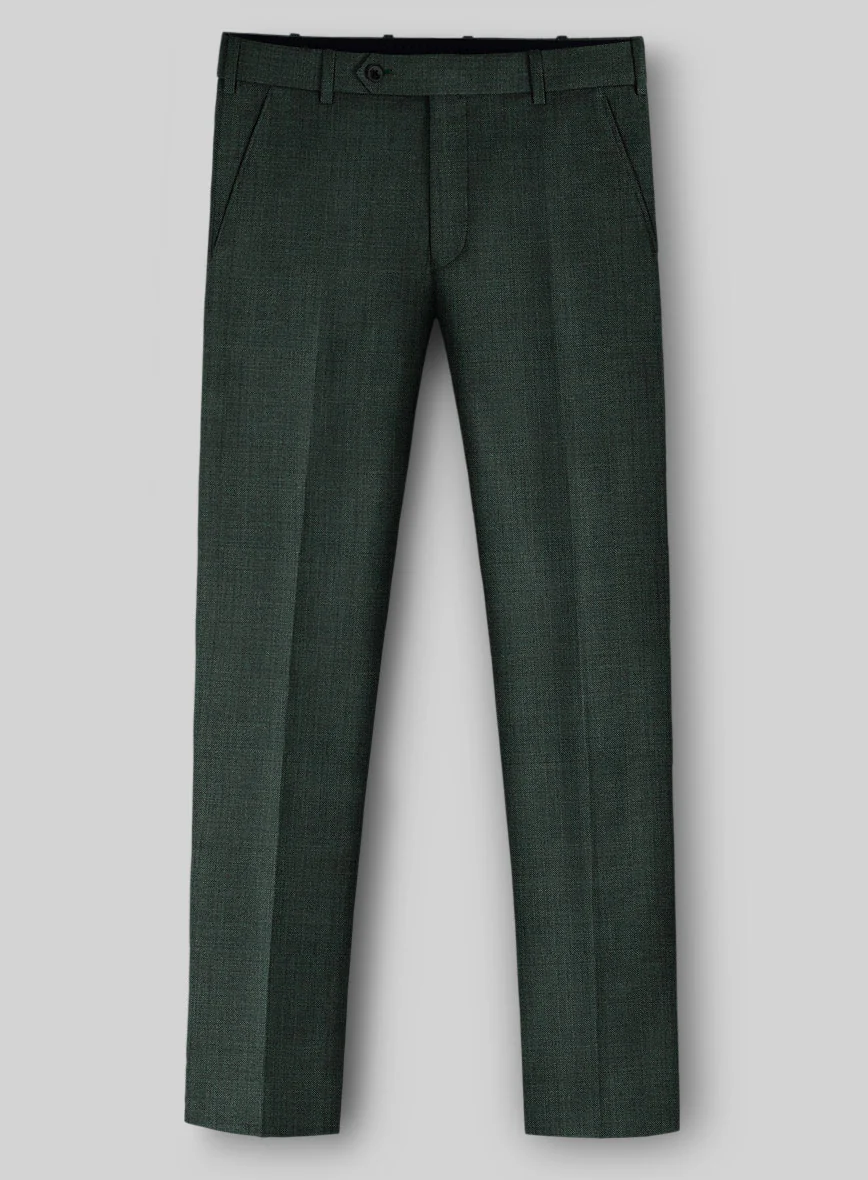 Napolean Zervano Sharkskin Green Wool Pants - Image 2