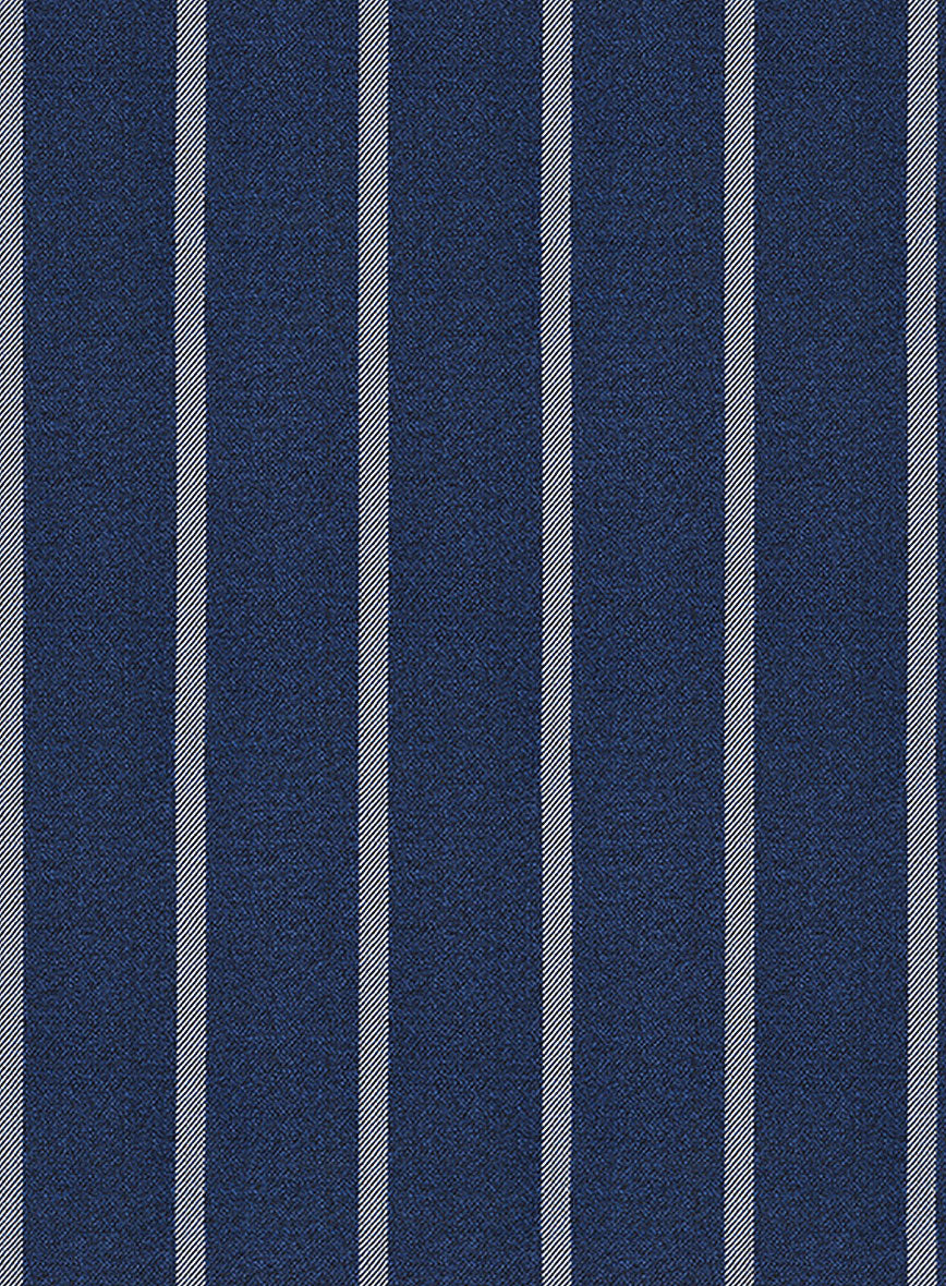 Napolean Zole Stripe Blue Wool Pants - Image 2