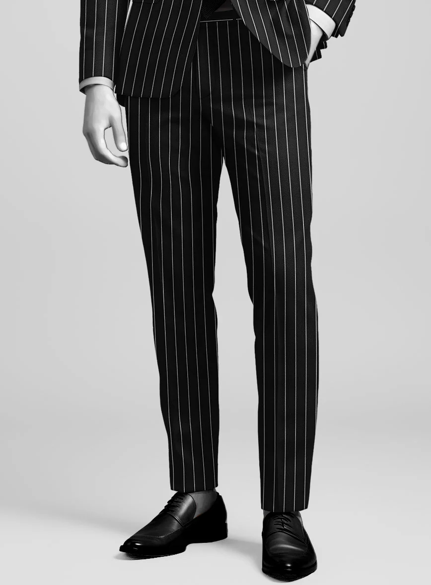 Napolean Zumel Stripe Black Wool Suit - Image 6