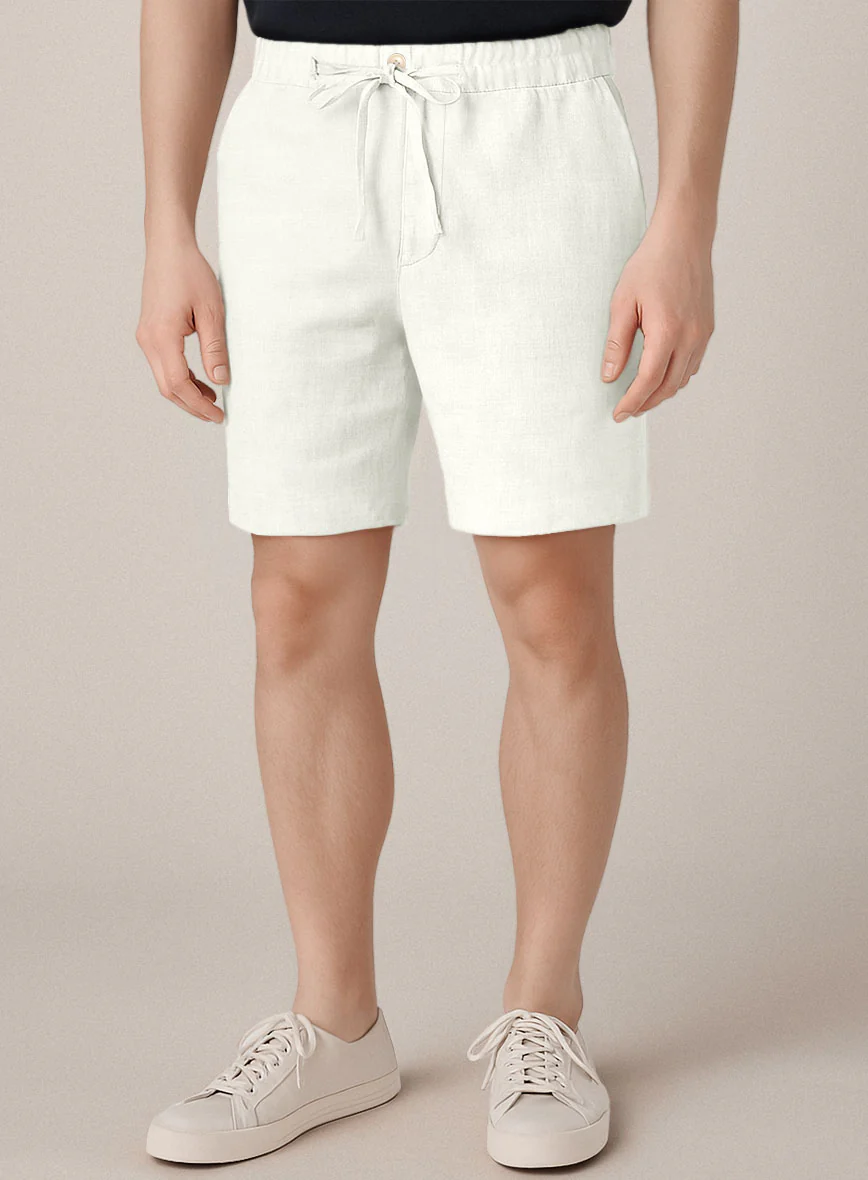 Natural Linen Shorts - Image 2
