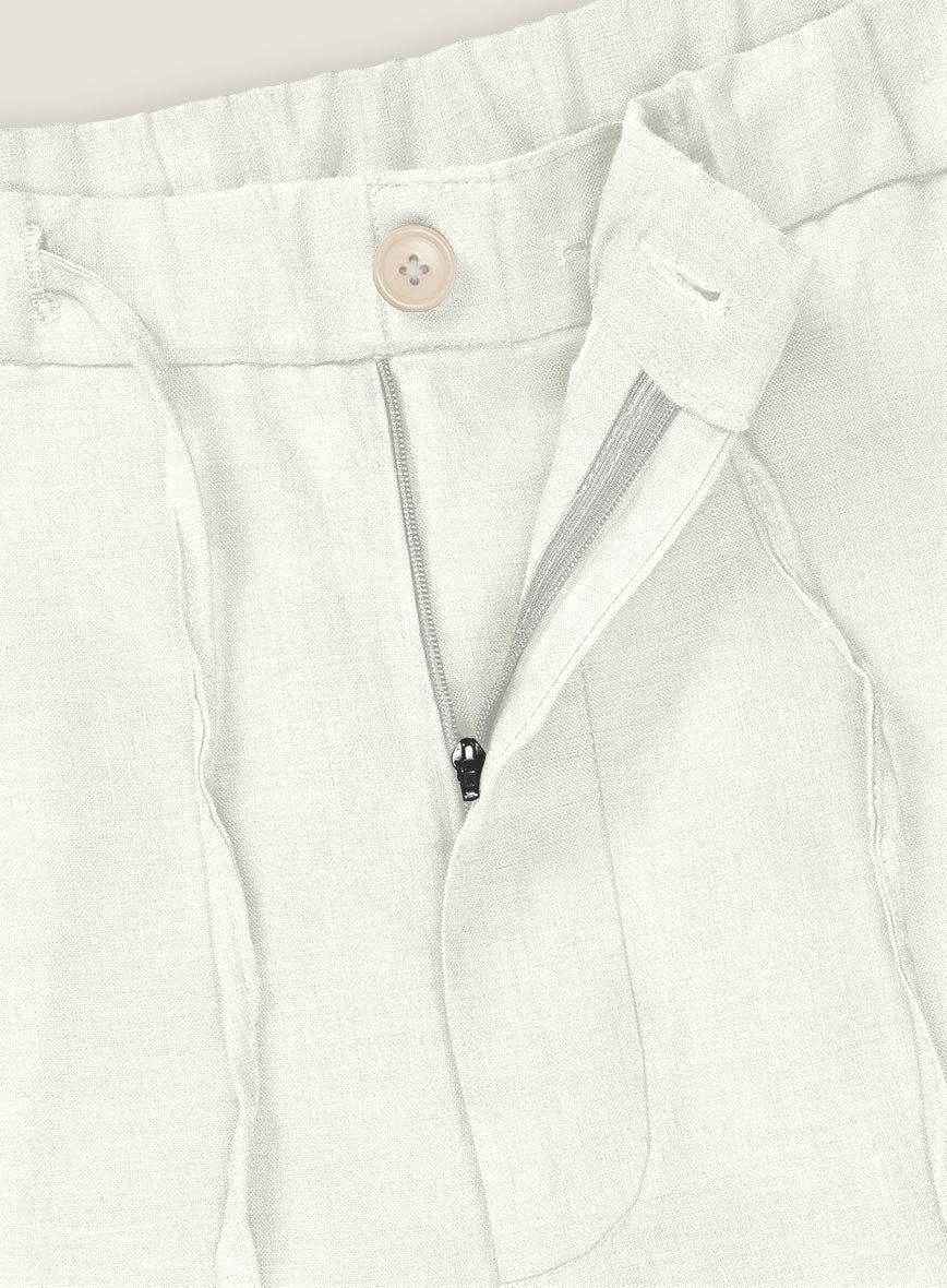 Natural Linen Shorts - Image 5