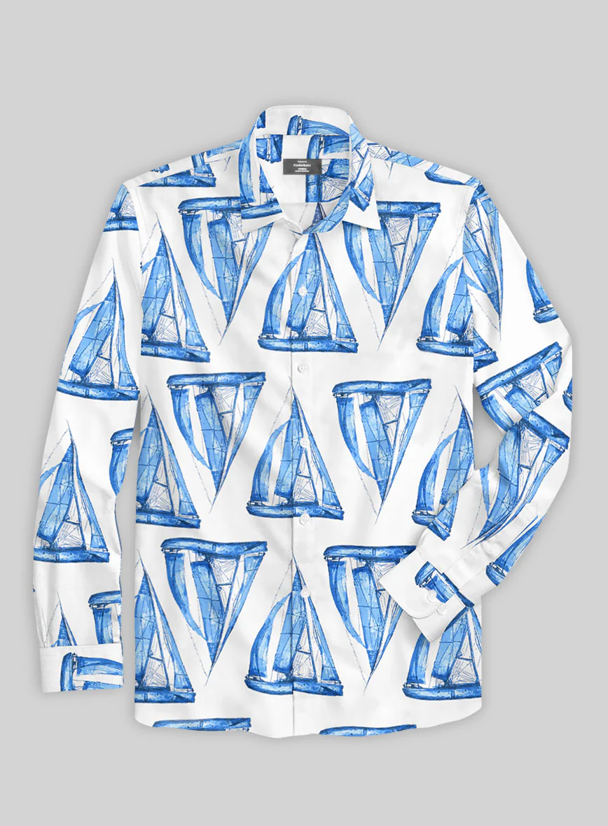 Nautic Sail Cotton Shirt - Image 3