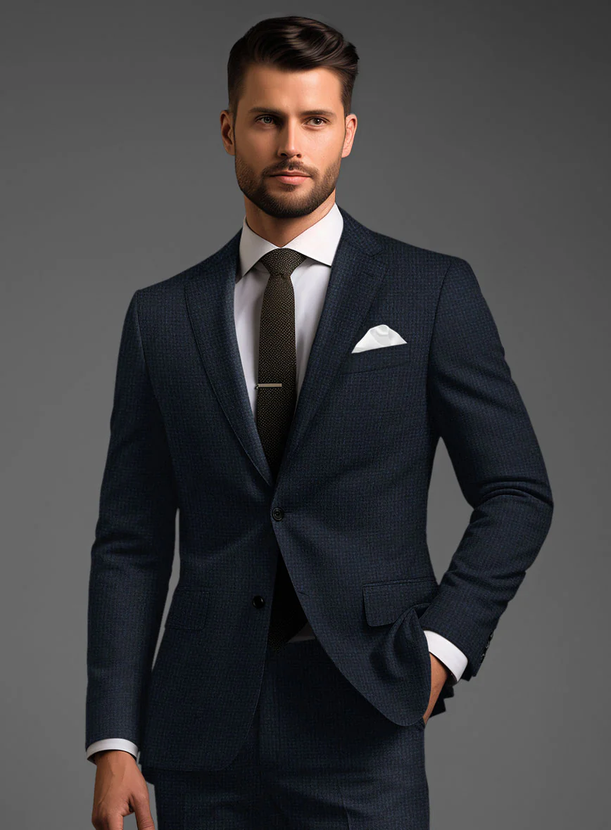 Navy Blue Cashmere Jacket - Image 2