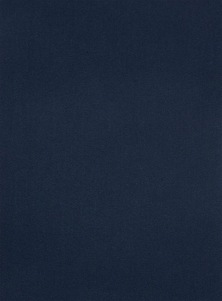 Navy Blue Napoli Stretch Light Weight Cotton Jacket - Image 3