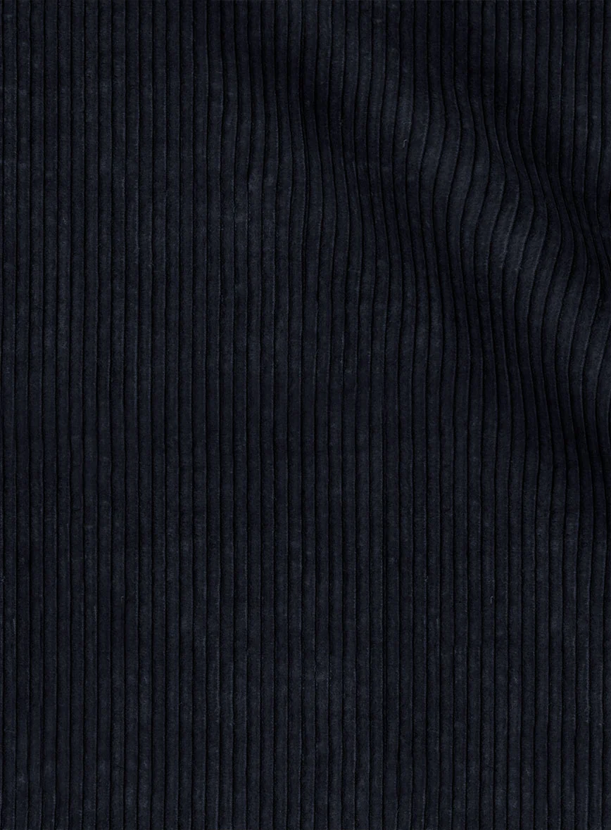 Navy Blue Thick Corduroy Newsboy Cap - Image 5