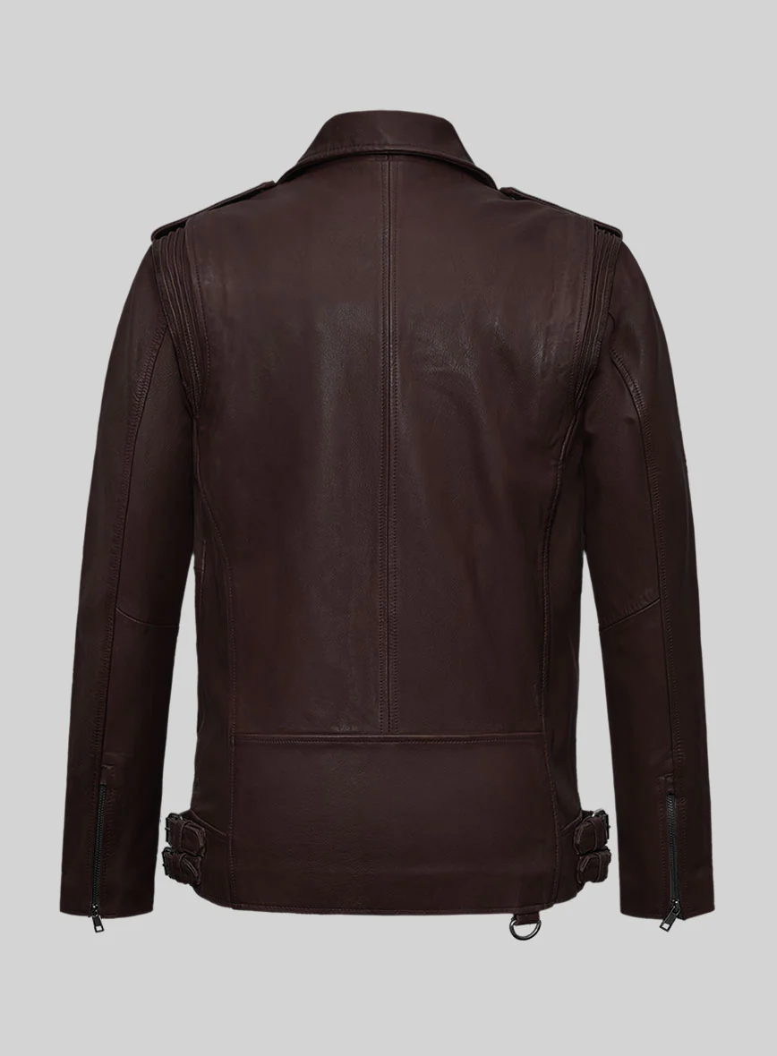 Nobelvalor Burgundy Rider Leather Jacket - Image 7