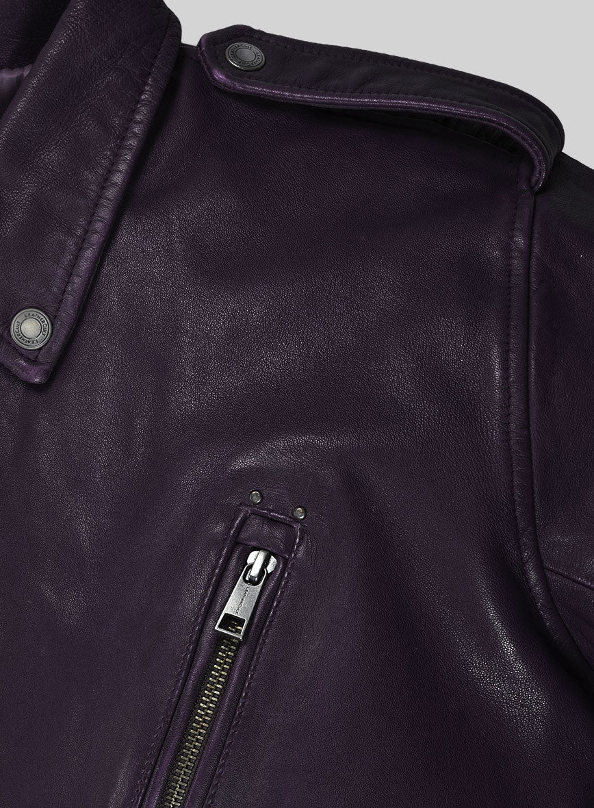 Nobelvalor Purple Rider Leather Jacket - Image 3