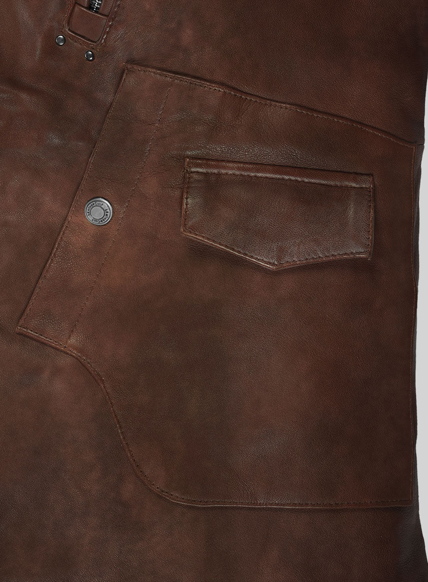Nobelvalor Spanish Brown Rider Leather Jacket - Image 5