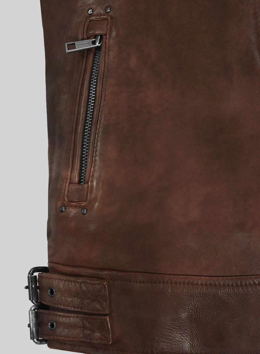 Nobelvalor Spanish Brown Rider Leather Jacket - Image 6