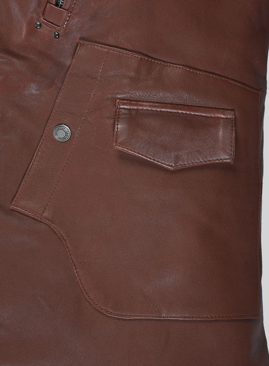 Nobelvalor Tan Rider Leather Jacket - Image 4