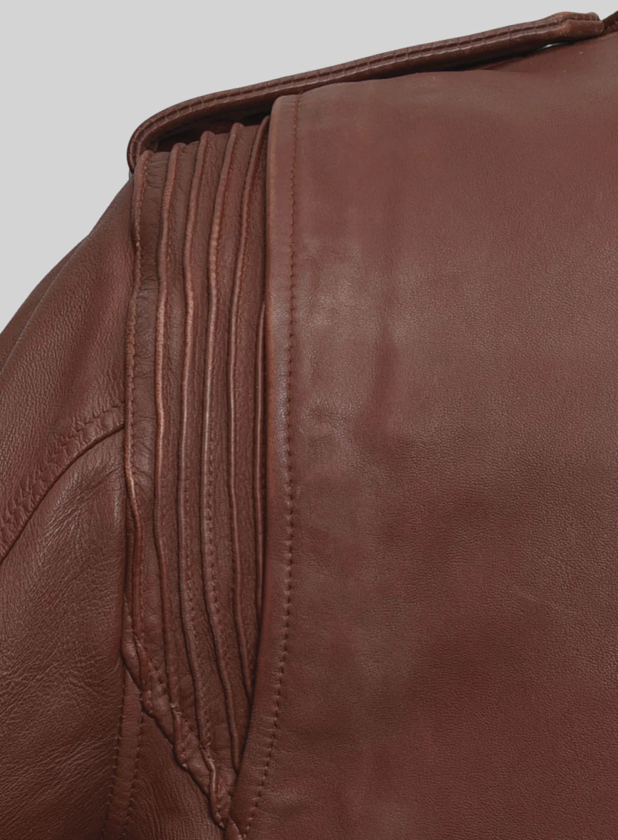 Nobelvalor Tan Rider Leather Jacket - Image 5
