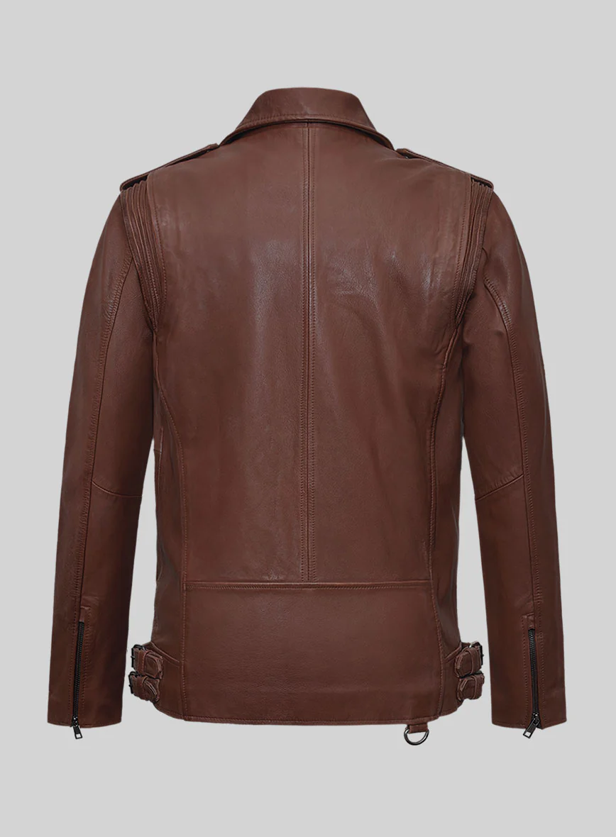 Nobelvalor Tan Rider Leather Jacket - Image 7