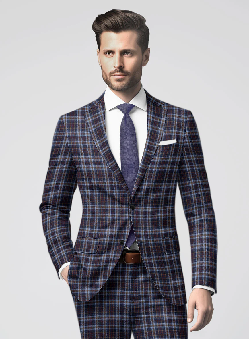 Noble Adrianna Check Wool Silk Linen Jacket - Image 2