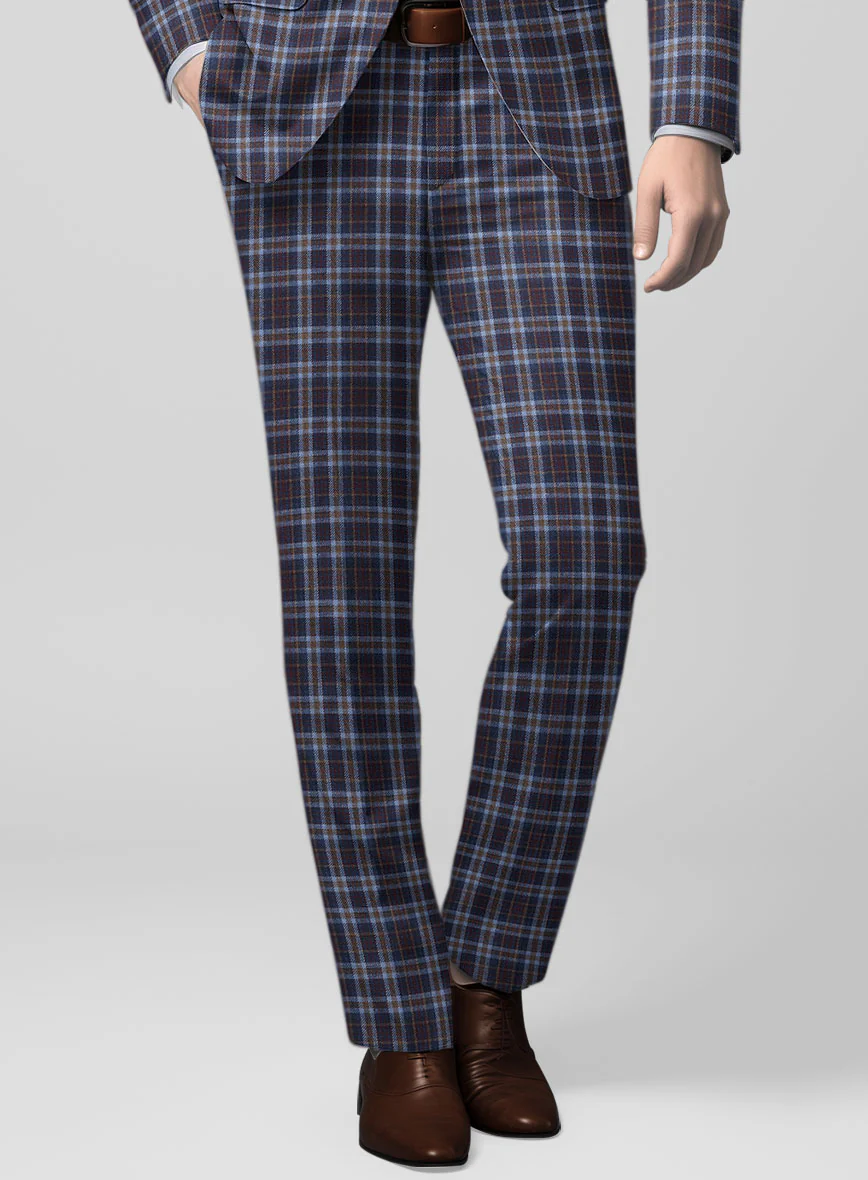 Noble Adrianna Check Wool Silk Linen Suit - Image 6