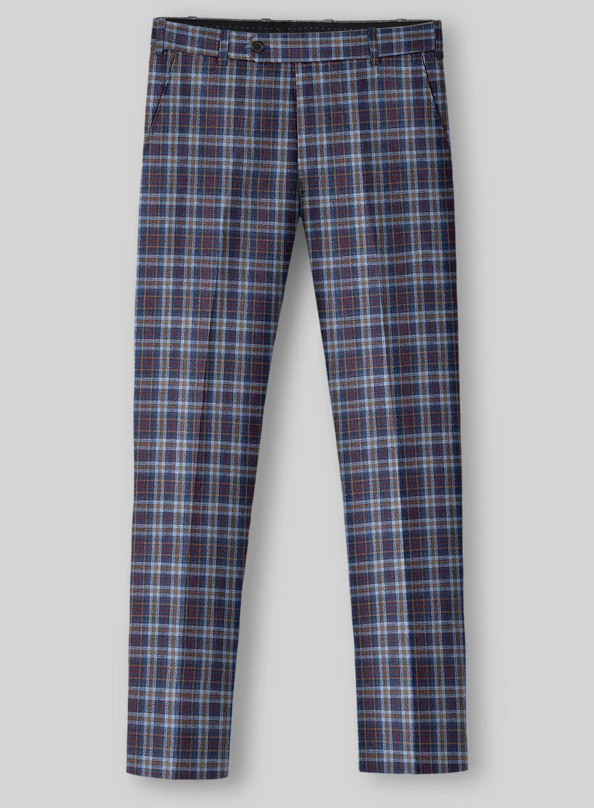 Noble Adrianna Check Wool Silk Linen Suit - Image 5