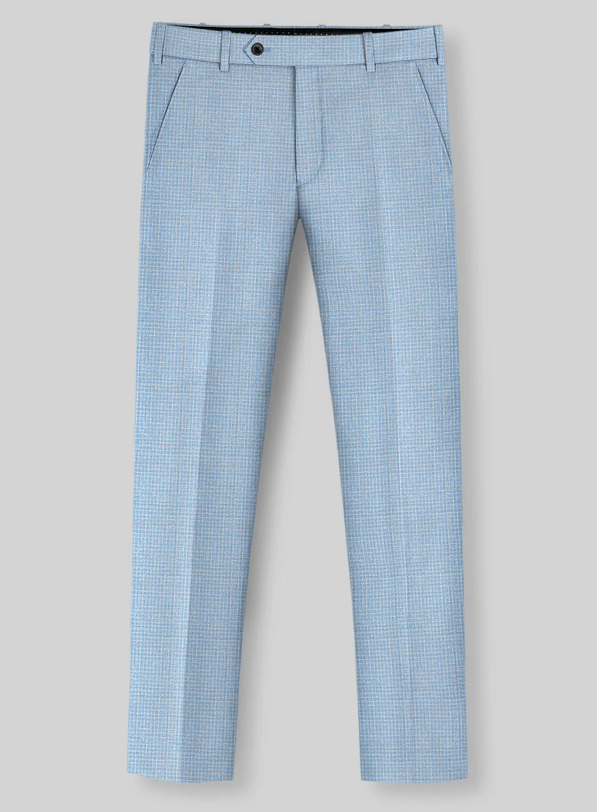 Noble Adrienne Blue Wool Silk Linen Pants - Image 2