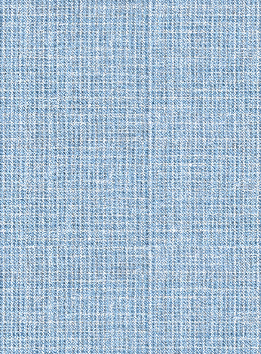 Noble Adrienne Blue Wool Silk Linen Pants - Image 3