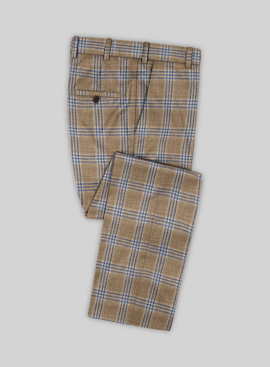 Noble Alonso Beige Wool Silk Linen Suit - Image 6