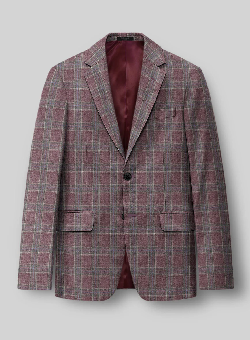 Noble Anton Check Wool Silk Linen Suit - Image 2