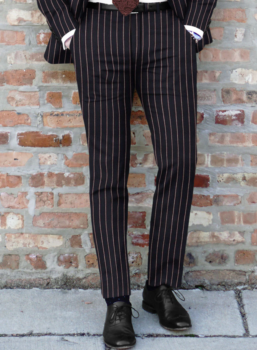 Noble Assunta Blue Stripe Cotton Silk Linen Suit - Image 5