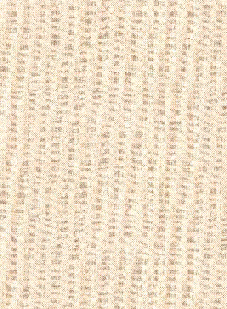 Noble Beige Wool Silk Linen Jacket - Image 3