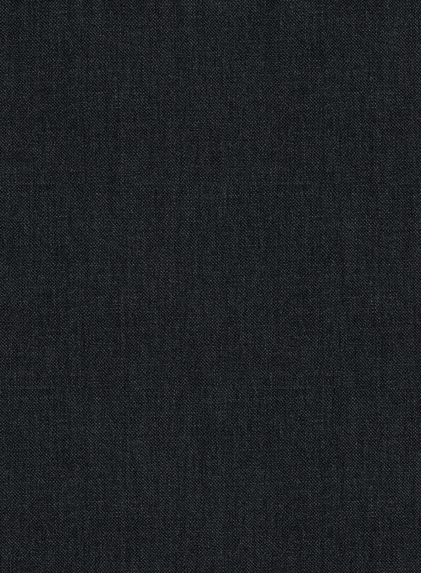 Noble Black Wool Silk Linen Suit - Image 7