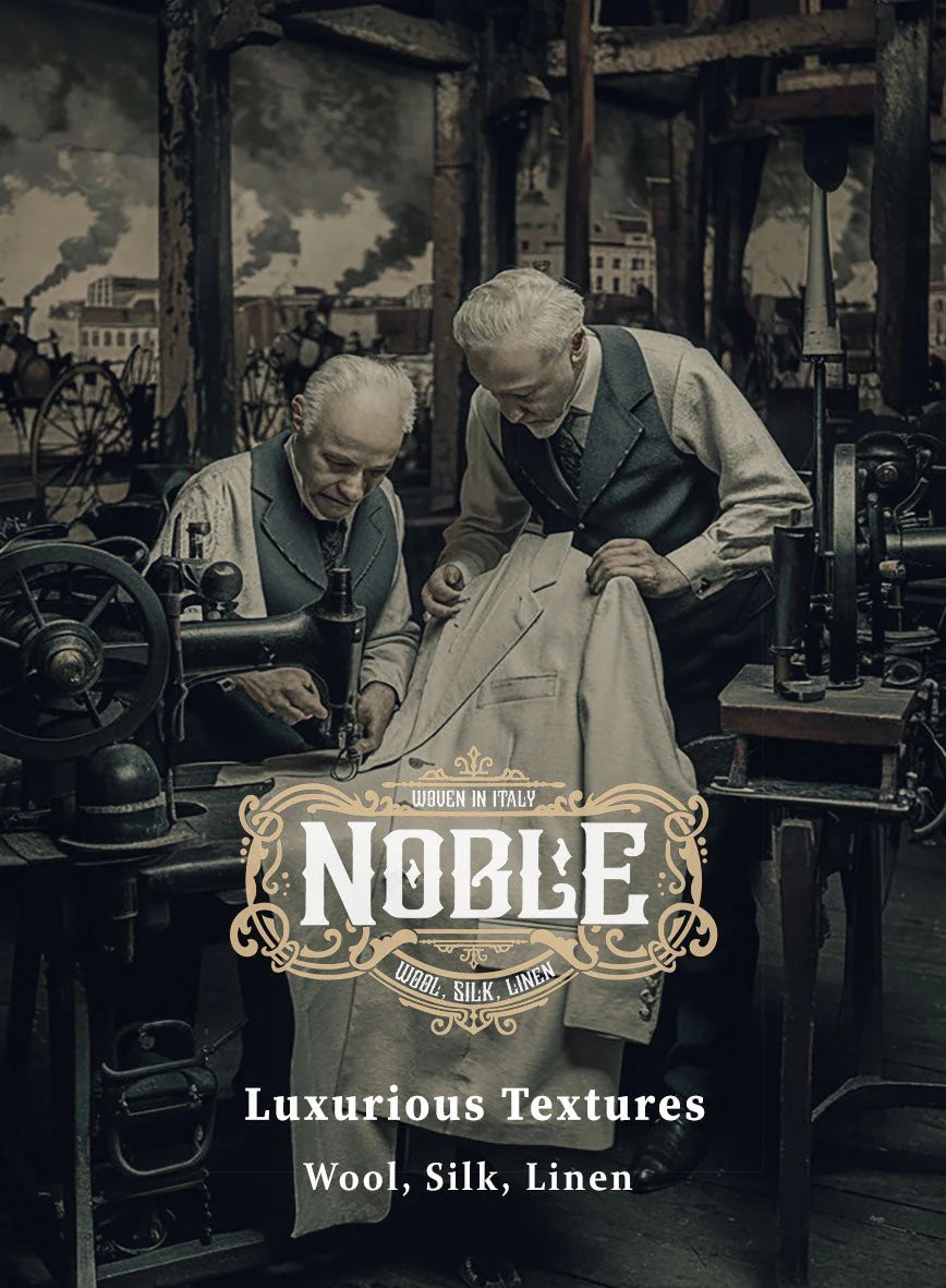 Noble Brown Stripe Wool Silk Jacket - Image 5