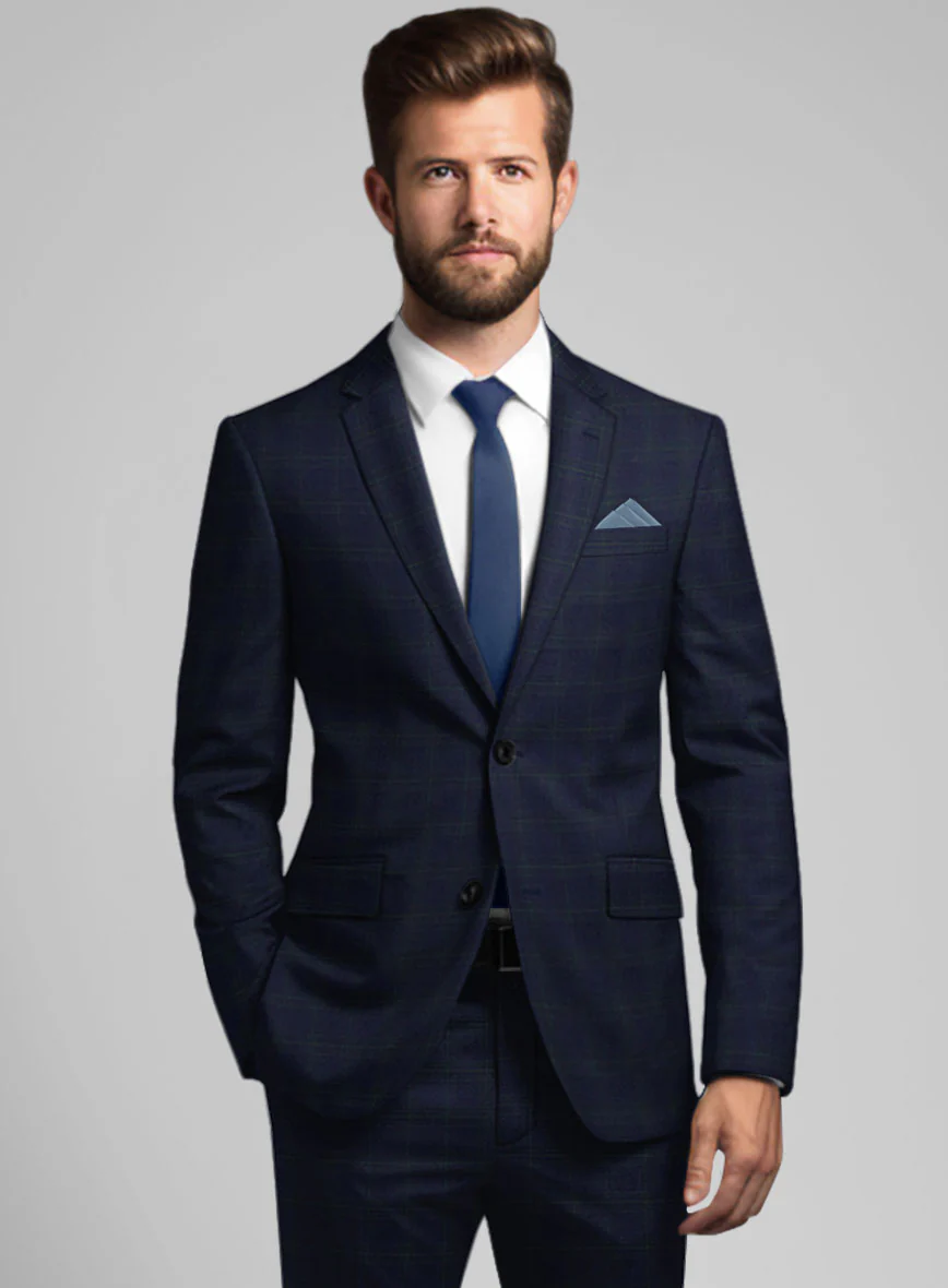 Noble Bruno Blue Wool Suit - Image 3