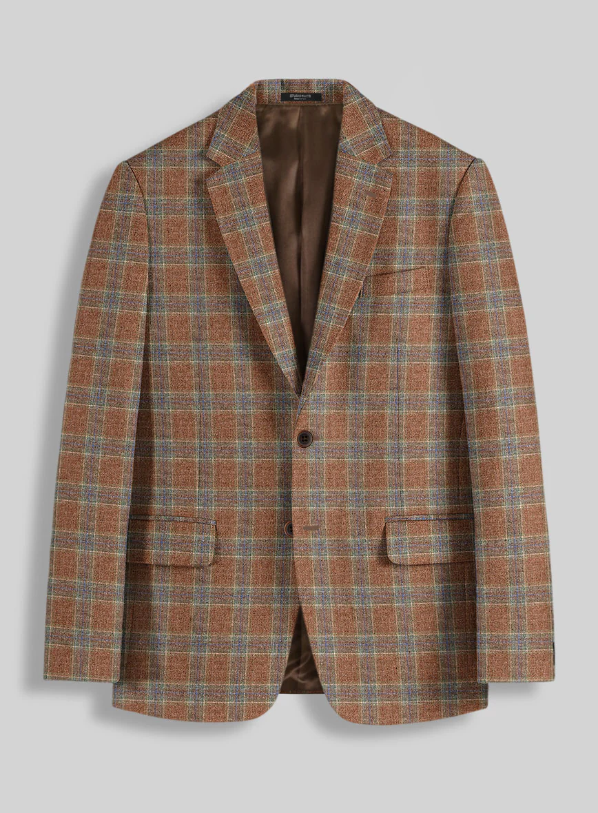 Noble Camila Check Wool Silk Linen Suit - Image 3