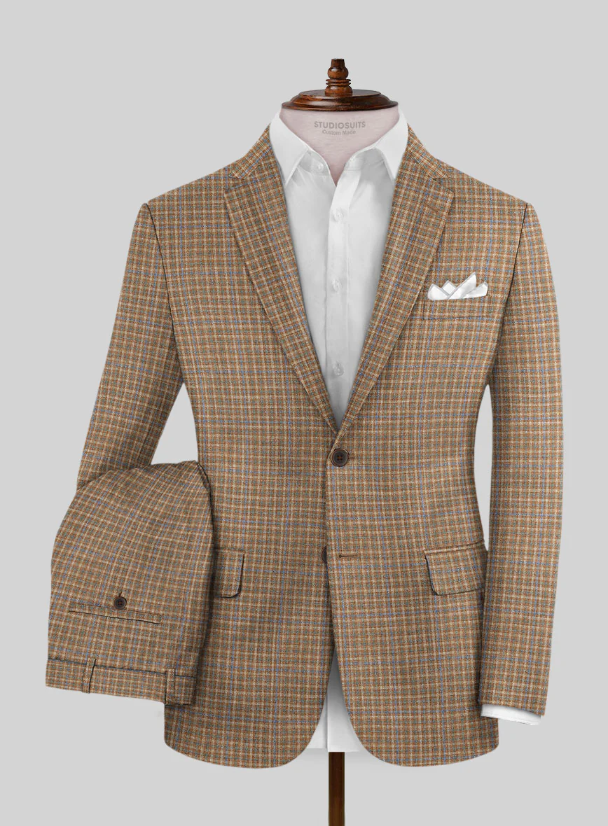 Noble Carmen Check Wool Silk Linen Suit - Image 2