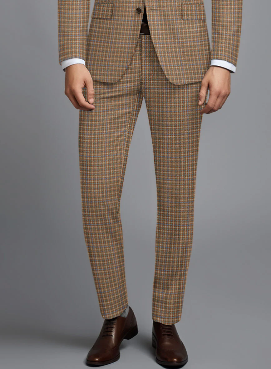 Noble Carmen Check Wool Silk Linen Suit - Image 5