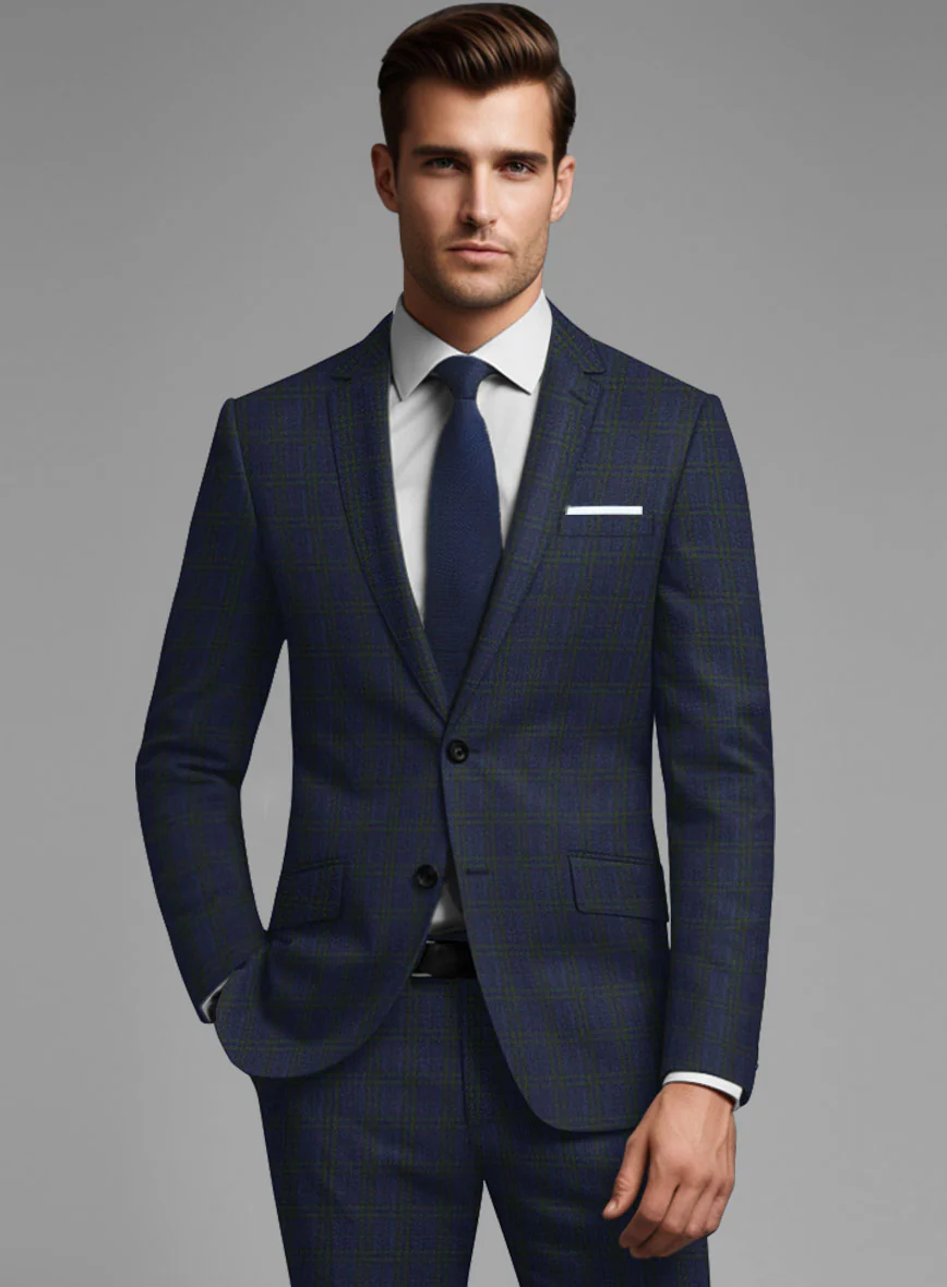 Noble Cinzia Blue Wool Silk Linen Jacket - Image 2