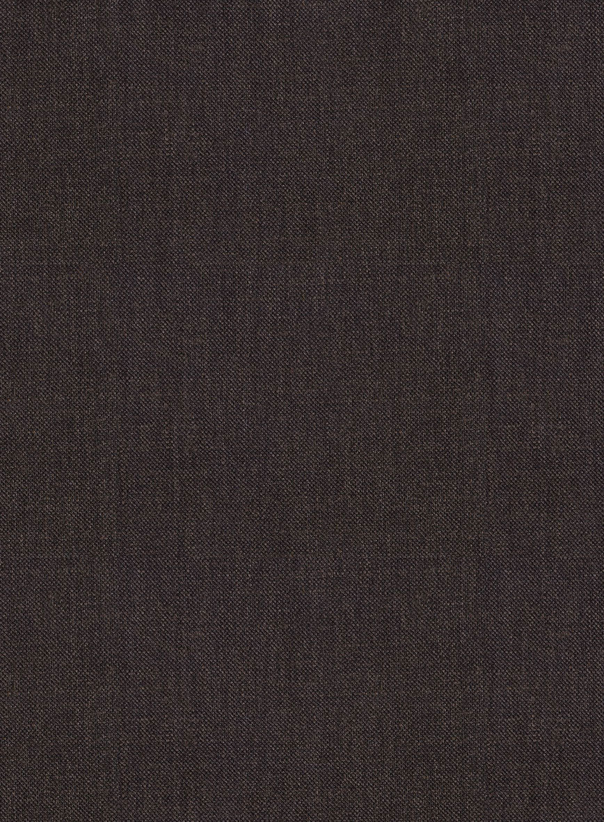 Noble Coffee Brown Wool Silk Linen Jacket - Image 3