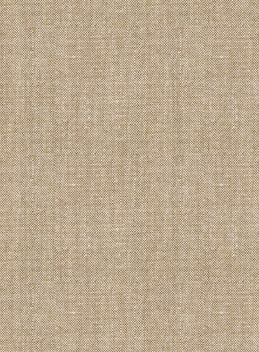 Noble Dark Beige Wool Silk Linen Suit - Image 6